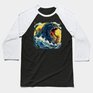 Giant Sea Monster Baseball T-Shirt
